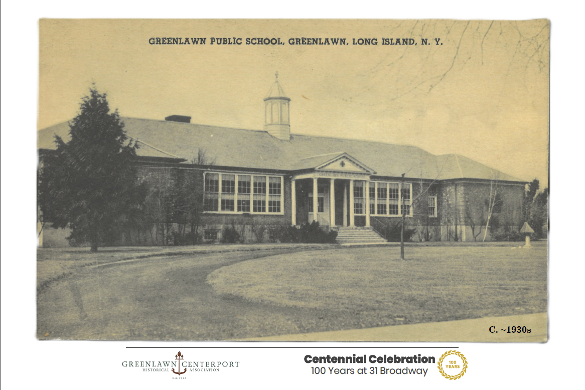 1930s School Postcard - 31 Broadway Centennial Celebration