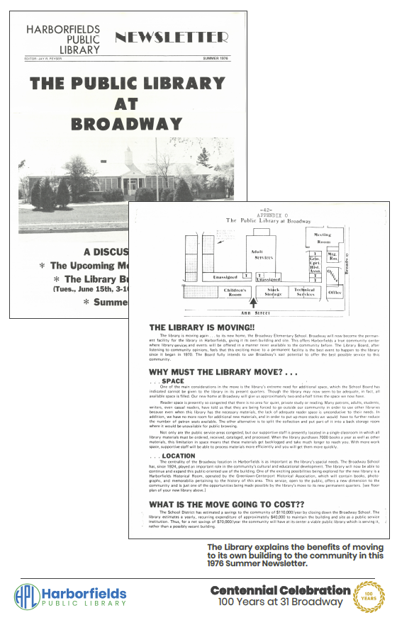 1976 Summer Newsletter - 31 Broadway Centennial Celebration