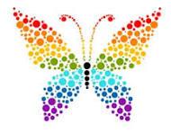 butterfly dot art