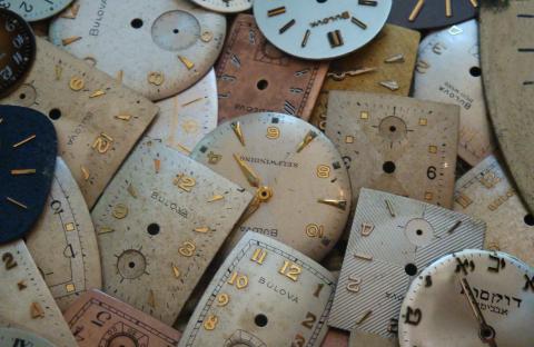 photograph of watch faces by Andrea M. Gordon