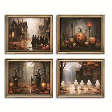 Image of 4 haunted pictures in frames