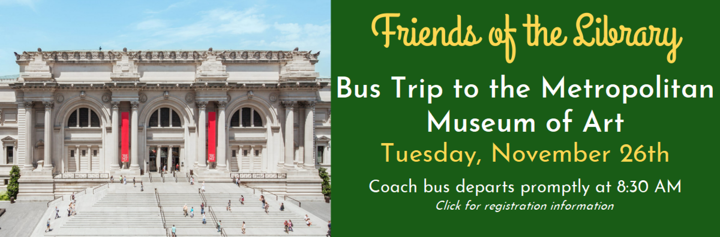 Image for "Friends Bus Trip: Metropolitan Museum of Art, November 2024"