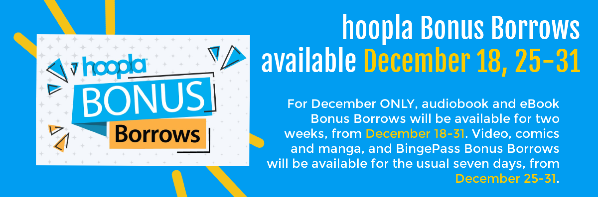 Image for "hoopla Bonus Borrows, December 18-31"